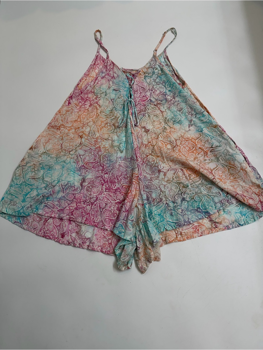 TravaLife Resort Wear Romper Medium NWT Boho Paisley Beach Cover Up Pockets